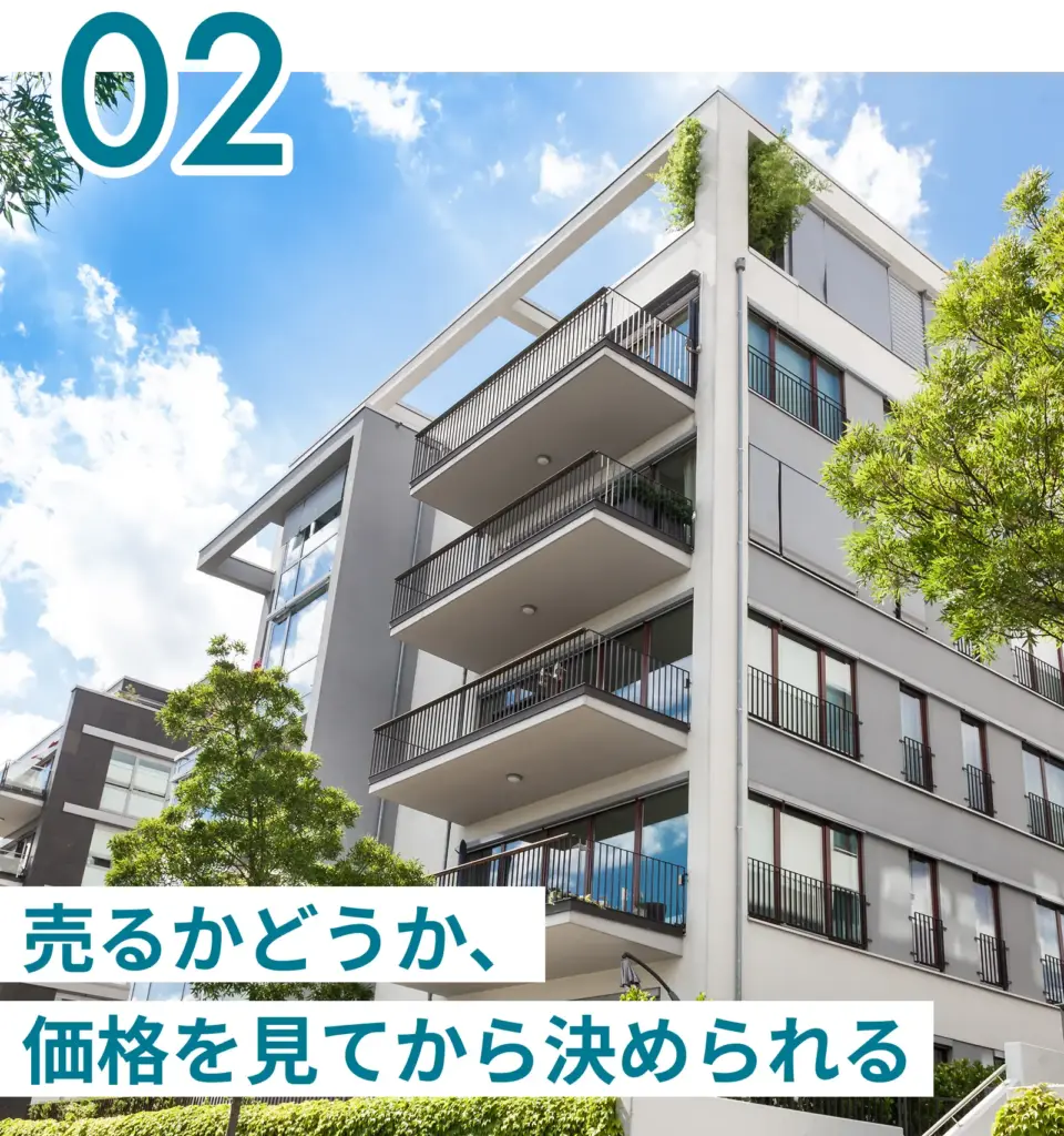 売るかどうか価格を見てから決められる